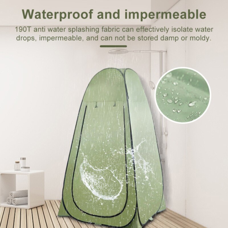 Cheap Goat Tents Portable Changing Fitting Room Shelter Hiking Beach Outdoor Big Tent Outdoor Camping Waterproof Shower Bathing Tent AB Two Types   